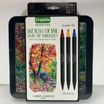Crayola Signature Sketch & Detail Dual-tip Markers Tin 16 Count Assorted Colors. Fixed Price $12.99.