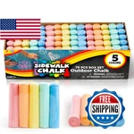 Joyin 75 Pcs Sidewalk Chalk Set 15 Packs, Colors, Non-toxic Jumbo Washable. Fixed Price $40.17.