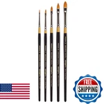 Kingart 9515 Original Gold Pointed Filbert Artist Brush Set - Sizes. Fixed Price $40.73.