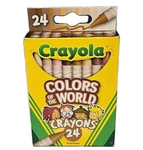 24CT Crayons New Crayola Colors Of The World Multicultural Skin Tone School Art. Fixed Price $5.99.