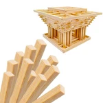 Dtmasao 1/2 X 12 Inch 25 Pcs Square Dowel Rods Sticks Wooden .... Fixed Price $18.28.