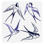 Fingerinspire Swallows Stencil For Painting 11.8X11.8 Inch - Reusable Bird Dr.... Fixed Price $9.77.