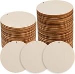 Best 120 Pcs 4 Inch Unfinished Rounds Circles With Holes Wooden Tags. Fixed Price $23.37.