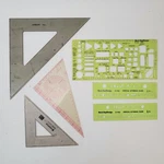 Lot Of Used Drafting Tools Berol, Staedtler Mars, C-thru Rapidesign. Fixed Price $29.99.