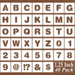 1.25 Inch Alphabet Letter Stencils - 40 Pack Number Templates .... Fixed Price $13.11.