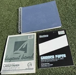 Lot 3 Vintage Art Pads Grumbacher Layout Bienfang Grid Sketch Nos 9X12 12IN. Fixed Price $29.78.