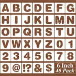 6 Inch Alphabet Letter Stencils - 40 Pack Number Templates Wit.... Fixed Price $19.86.