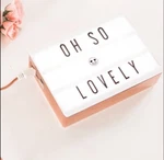 Lettered Sign Rose Gold Box, Micro Led Marquee With Usb Cord Nib. Fixed Price $16.99.