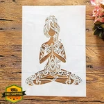 Tiamech A4 Yoga Girl Stencil Wall Art Template. Fixed Price $20.00.