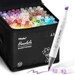 Ohuhu Alcohol Markers 104-COLOR Double Tipped Brush & Chisel- Refillable. Fixed Price $89.99.
