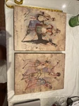2 Piece Creative Co-op 15.5 X 11 3/4 Wood Framed Wall Decor French Cupid. Fixed Price $47.00.