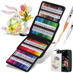 Zscm 72 Colors Markers For Adult Coloring Books No Bleeding Dual-tip Art Ma.... Fixed Price $57.53.