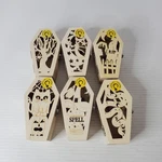 Make Market Halloween Coffin Box Light Up Wooden Home Decor Lot Set 6. Fixed Price $14.99.