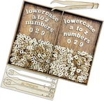 740 Pieces Half Inch Mini Blank Lowercase Letters Unfinished Wooden Numbers. Fixed Price $18.72.