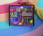 101 Budding Artist Wood Case 96 Pieces With 12 Coloring Pages Book. Fixed Price $22.00.