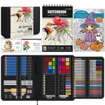 Kalour 206 Drawing Set Sketching Kit,art Supplies With 3-COLOR Sketchbook Co.... Fixed Price $31.65.