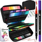120 Colors Dual Tip Brush Pens Markers Adult Coloring Books Artist Draw Sket. Fixed Price $46.78.