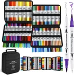 Ohuhu No Bleeding 160 Colors Water-based Fineliner & Brush Tips Coloring Markers. Fixed Price $48.79.