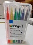 Kingart Studio Watercolor Brush Markers Set 12 Vivid Colors Artistic Effects.. Fixed Price $6.25.