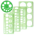 5 Pieces - Plastic And Oval Measuring Templates Circle.... Fixed Price $12.98.