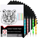 Raimarket 200 Sheets Black Carbon Paper For Tracing Fabric .... Fixed Price $18.42.
