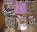 6 New Lol Surprise Dolls Fashion Designer Stickers Stencils & Activity Tin Case. Fixed Price $35.00.