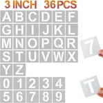 Yeajon Inch Letter And Numbers, 36 Pcs Alphabet Art Craft Stencils,. Fixed Price $18.95.