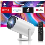 With Wifi And Bluetooth, Mini Projector, 4K 1080P Support Portable .... Fixed Price $82.07.