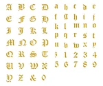 1" Old English Letter Stencil, 6.5 X 12 Inch (m) - Gothic Font Abc Alphabet S.... Fixed Price $27.62.