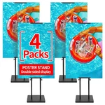 Poster Stand Heavy Duty Double Sided Adjustable 80 Inch 4 Pack Black Vaiigo. Fixed Price $179.99.