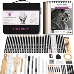Hiforny 70 Pcs Drawing Set Sketching Kit - Pencils Art Supplies Black. Fixed Price $44.05.