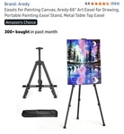 Aredy 66" Art Easel Portable Metal Display Stand For Painting Drawing. Fixed Price $19.99.
