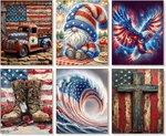 Clendo 6 Pack Independence Day Diamond Art Kits For Adults - 4 Of July Patriotic. Fixed Price $27.79.
