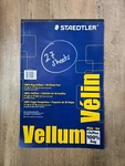 27 Sheets Staedtler (946-1117P-02) Vellum 100% Chiffon Rag 11X17. Fixed Price $11.99.