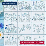 Marspark 20 Pieces Wildflower Stencils For Painting Template Wall. Fixed Price $19.10.