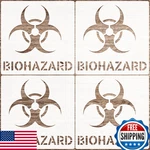 Wonderjune 4 Biohazard Symbol Stencils Set, Graffiti & Toxic Waste Template. Fixed Price $30.49.