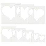 Large Heart 8 Pcs Valentine Day Stencils Reusable Plastic. Fixed Price $13.20.