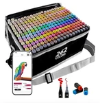 Siwaqio Alcohol Markers With App, 262 Colors Dual Tip Art For Adults. Fixed Price $79.98.