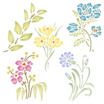 Stencils For Walls: Flower Set Stencil, 10 X Inch (l) - Classic Des.... Fixed Price $29.06.