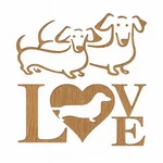 Love Dogs Dachshunds Stencil 5.5" X Reusable Plastic Template For. Fixed Price $13.56.