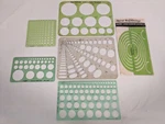 Assorted Drafting Templates - Berol, Timely, Tacro Lot Of 6. Fixed Price $45.99.