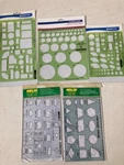 Staedtler And Helix Templates Lot 5 Mars Professional Geometry Compu. Fixed Price $21.95.