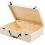 Useekoo Large Wooden Suitcase 13.8X9.8X3.9" Unfinished Storage Box W/handle. Fixed Price $50.79.