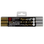 Kuretake Zig Gold And Silver Pens Assortment Set, Professional Quality For Ar.... Fixed Price $17.21.