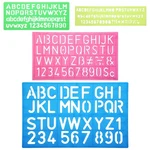 Molain 4PCS Letter Stencils Set, Plastic Numbers Alphabet Ruler For Draw. Fixed Price $7.74.
