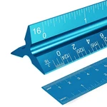 Rena Chris 2PCS Architectural Scale Ruler: 12" Imperial Aluminum Triangular S.... Fixed Price $12.53.