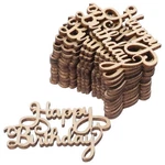 Abaodam 30PCS Happy Birthday Wooden Party Props Unfinished Cutouts For T.... Fixed Price $17.21.