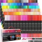 150 Colors Dual Tip Markers Pens For Adult Coloring Book, Artist Fine & B.... Fixed Price $54.55.