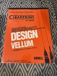 Clearprint Design Vellum #1000HP - 8.5" X 11" 100% Cotton White. Fixed Price $19.99.