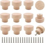 16PCS Knobs Flat Top Round Cabinet 1.39"(35MM) Unfinished Wooden Dres. Fixed Price $20.16.